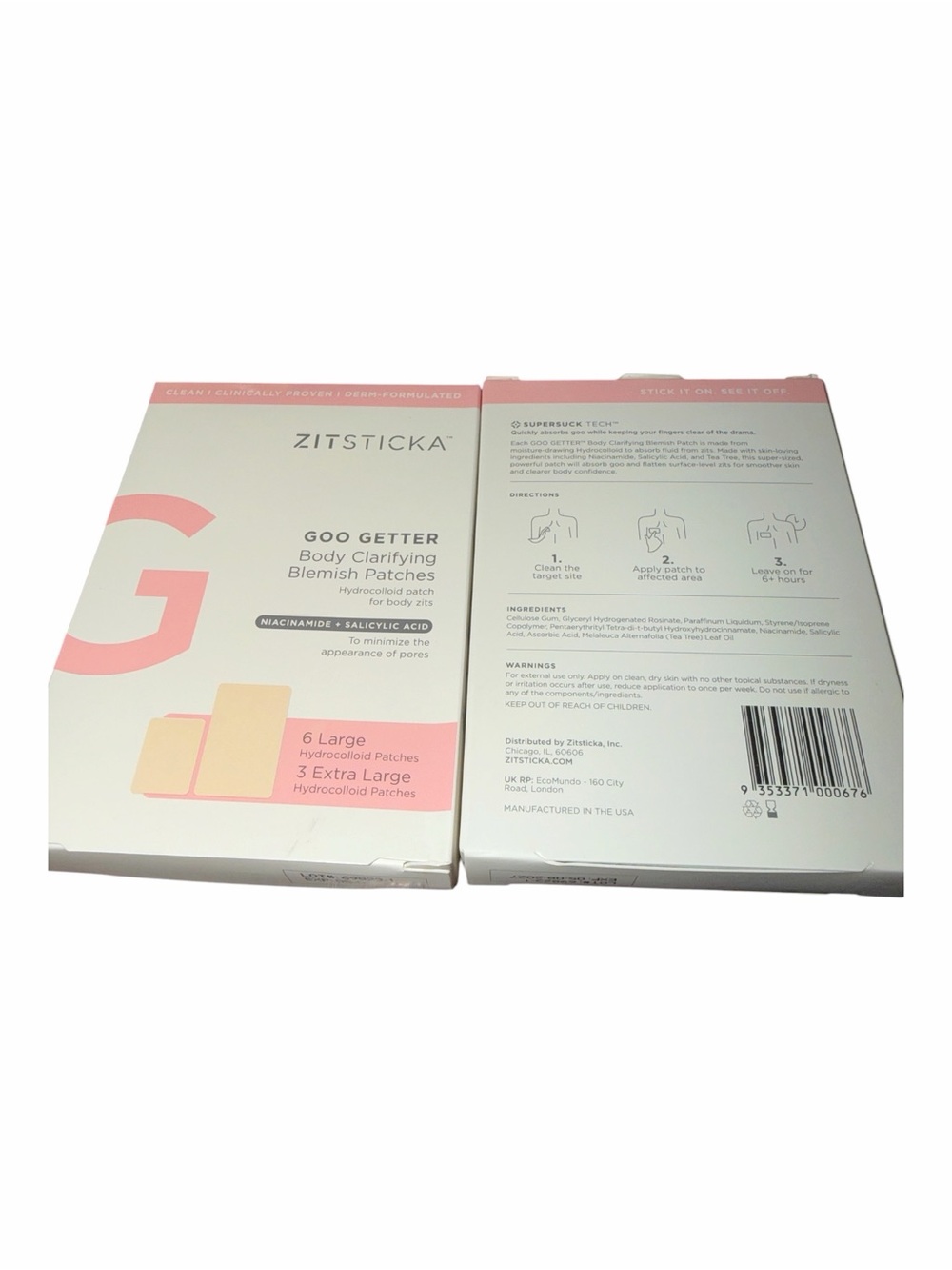 NIB ZitSticka GOO GETTER Body Clarifying Blemish Patches - 9 Pack